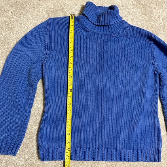 LOFT blue turtleneck sweater size large - Picture 5 of 9